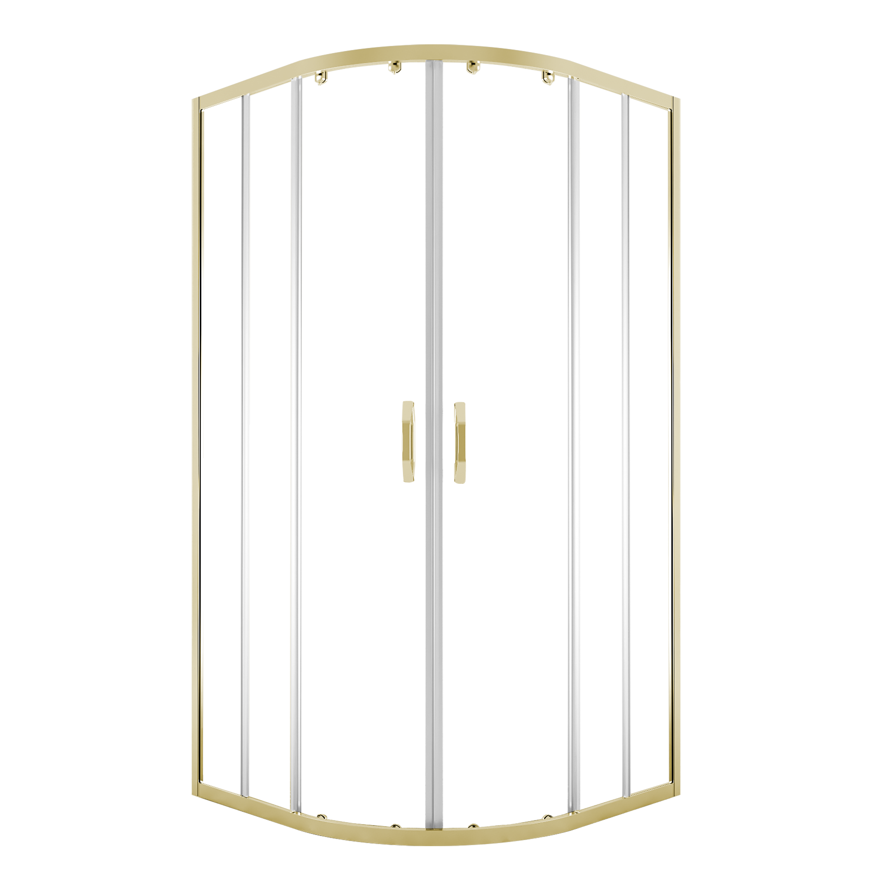 Kabina prysznicowa Durasan półokrągła Flexi regulowana 78-100x78-100 cm złoty, szkło transparentne 8 mm 1 szt.