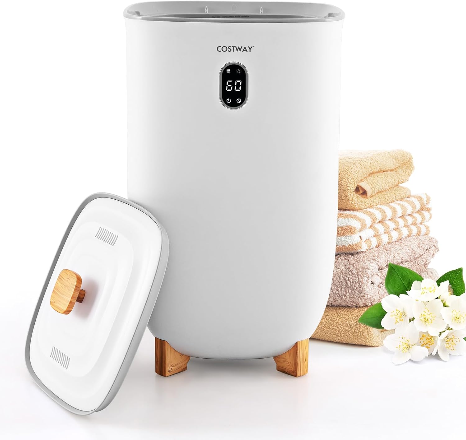 Duży Podgrzewacz do Ręczników Esthetique 35 l z Ogrzewaniem PTC i Uchwytem na Krążek Zapachowy, Timerem i Automatycznym Wyłączaniem