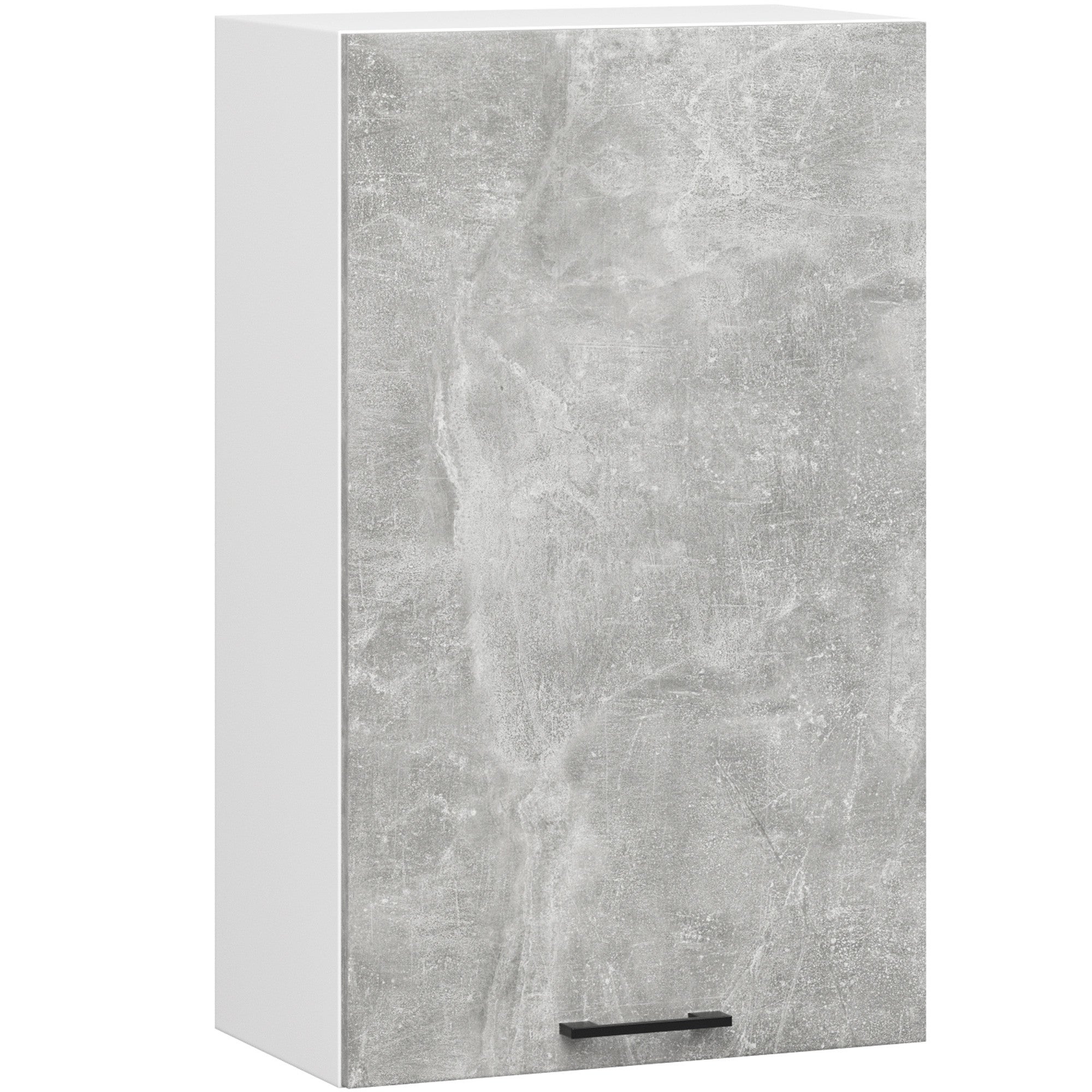 Szafka kuchenna AKORD W50 system OLIWIA H720 Biała 50 cm 1 drzwi kolor Beton mat 2 półki 50x30x72 cm