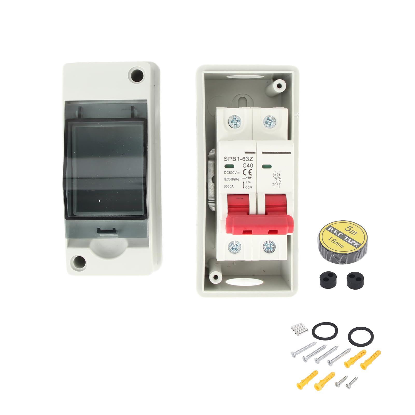 Interruttore DC Per Impianti Fotovoltaici E Solari, Automatico A 2 - Foto 2