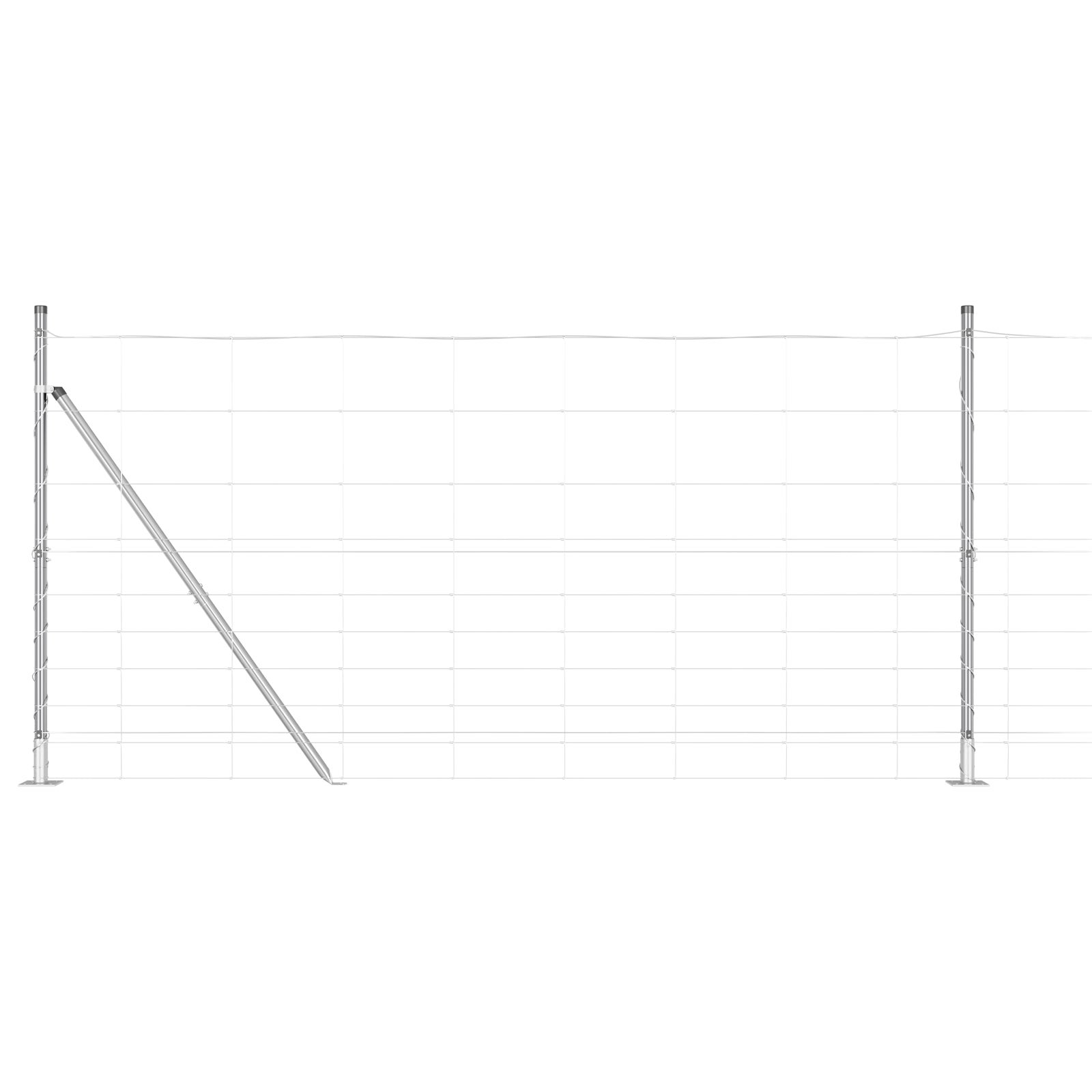Słupek ogrodzeniowy. Galwanizowany 50 x 1,2 m Stal vidaXL