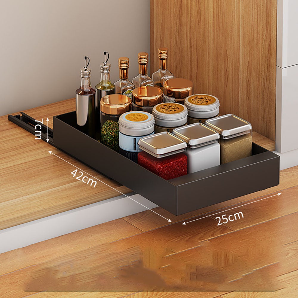 Tiroir Coulissant Cuisine Extensible 25 Cm - Organiseur Placard Sans Percer Ni Clouer
