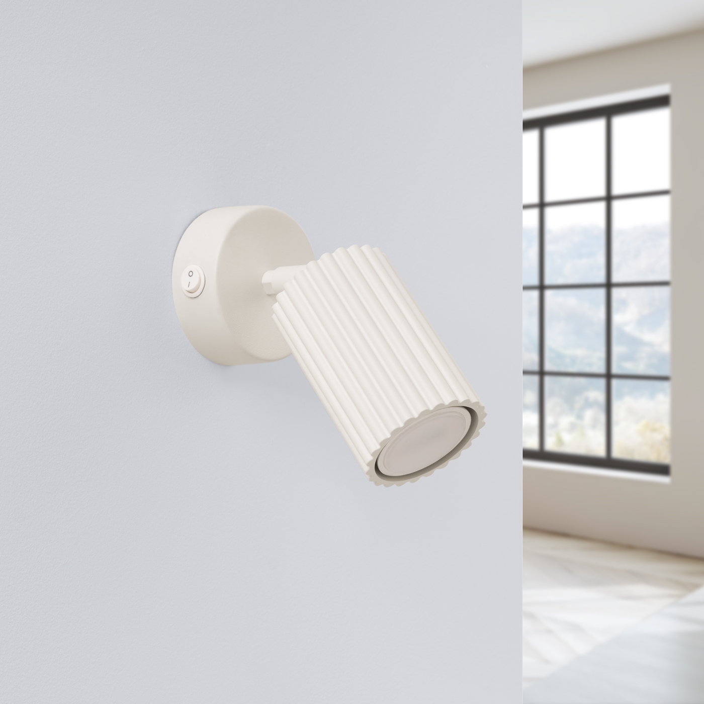 Kinkiet GLOOW beżowy z włącznikiem LED 4000K - 8x16x16cm Sollux