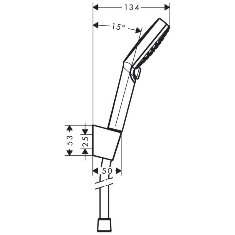Mitigeur bain mécanique HANSGROHE Logis + Pommeau de douche Crometta avec flexible et support - 4