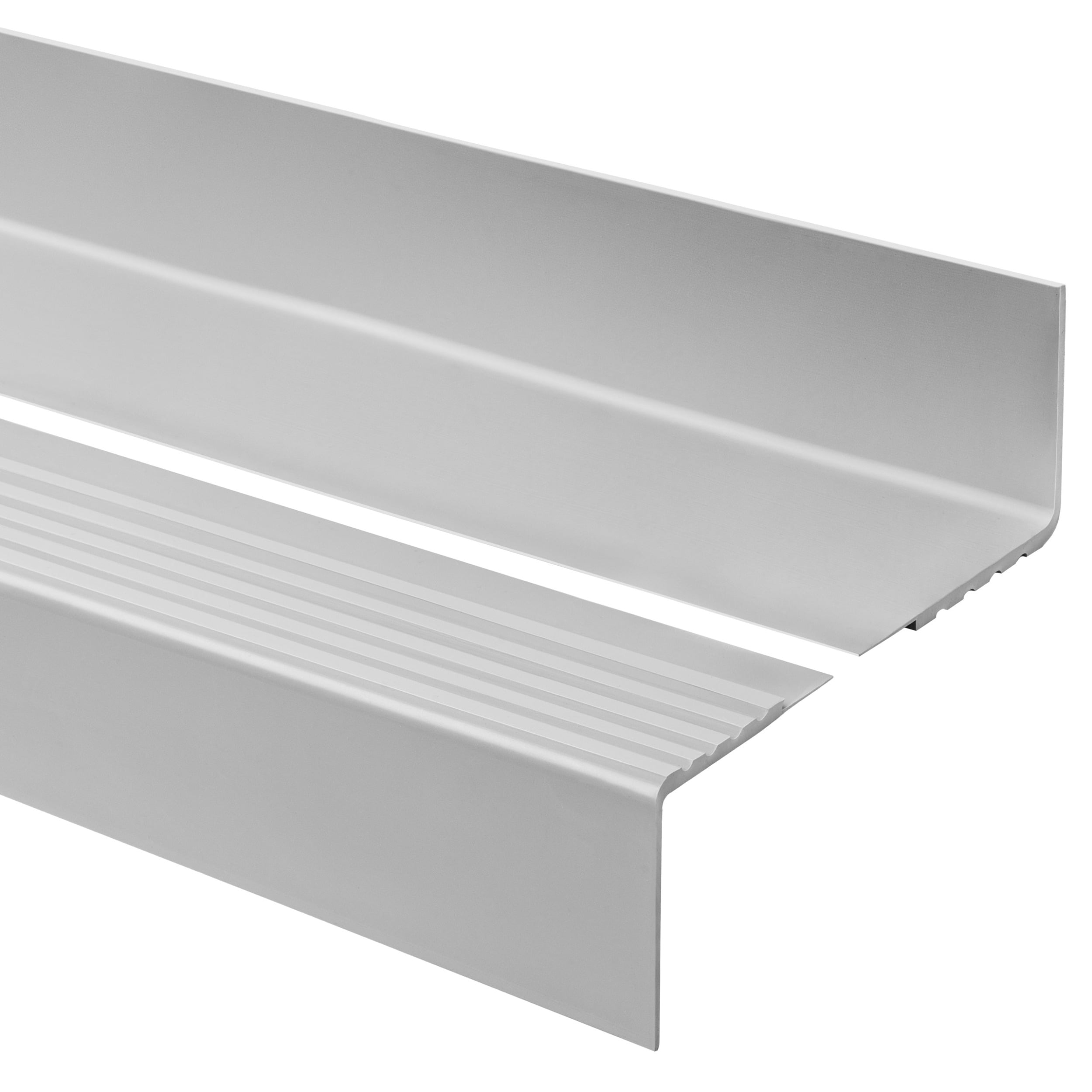 Profil schodowy 60x40 mm PVC na krawędzie stopni antypoślizgowy - 150 cm, szary