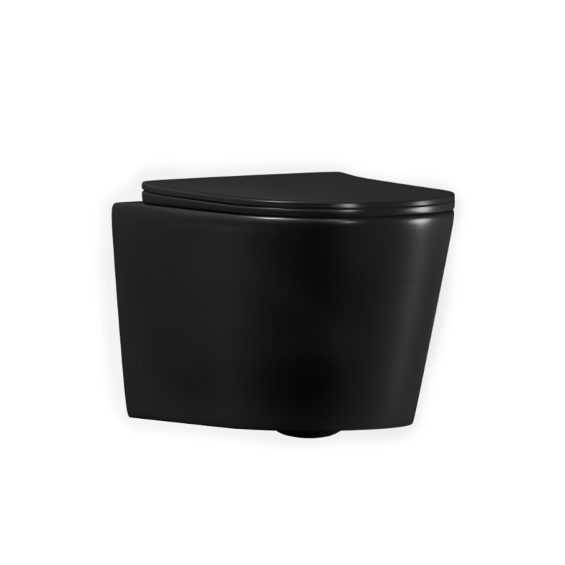 Grohe Pack WC bâti-support Rapid SL + WC suspendu sans bride Ceramia + abattant SoftClose + plaque noire mat (RSLBLCETORKF0) - 2