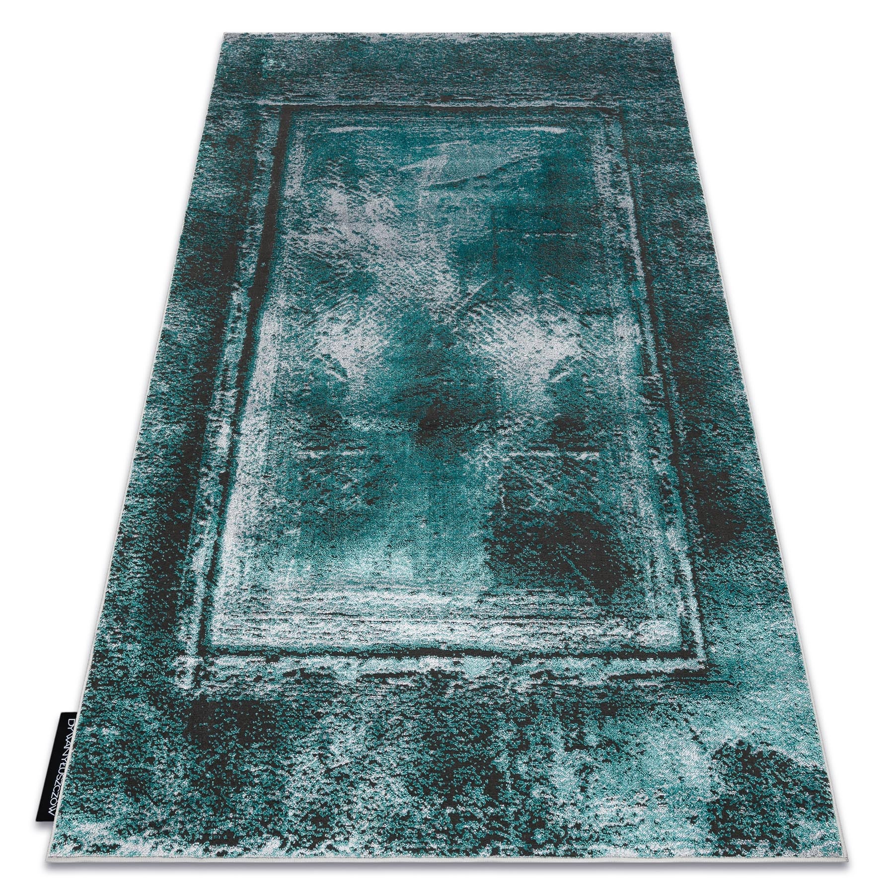 Alfombra de luxe moderna 634 marco vintage - structural verde / antracita 120x170 cm