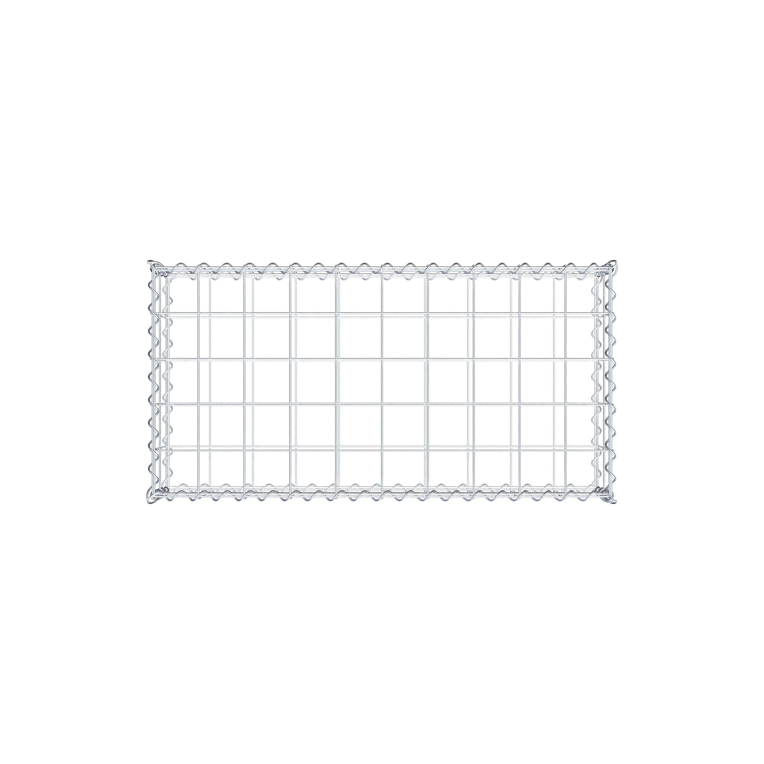Gavión de acero galvanizado 100x20x50cm (LxAxP), malla 10 x 10cm, Espiral, jaula metálica para muro o jardín - 6