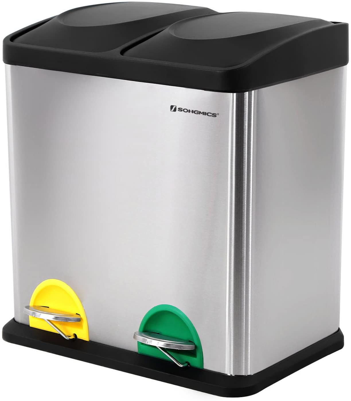 Norggo® Poubelle Tri Selectif 2 Bacs 50L - Sac Tri Selectif Pour Le Plastique Et Le