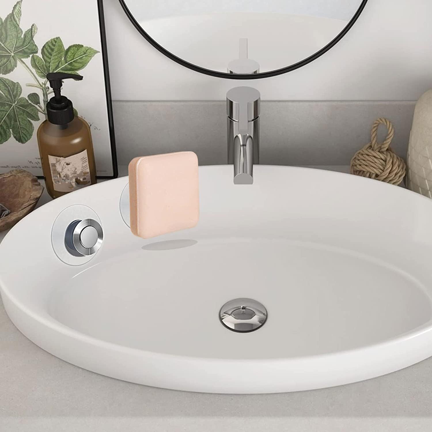 Set Di 2 Portasapone Magnetici Da Parete In Acciaio Inox Con Adesivo 3M: Per Bagno E Cucina