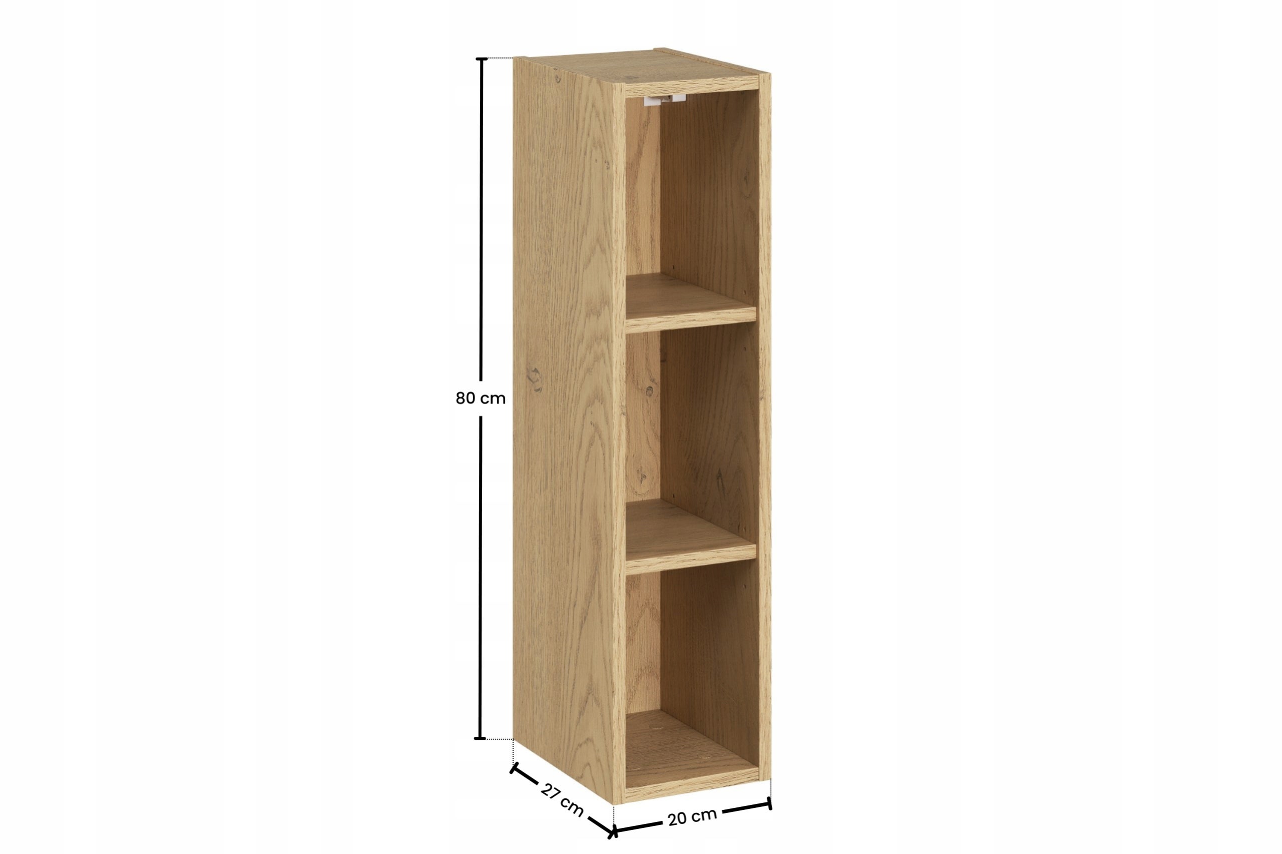 Colonna murale aperta da bagno DALIA rovere Cremona – 20 × 80 cm - 4