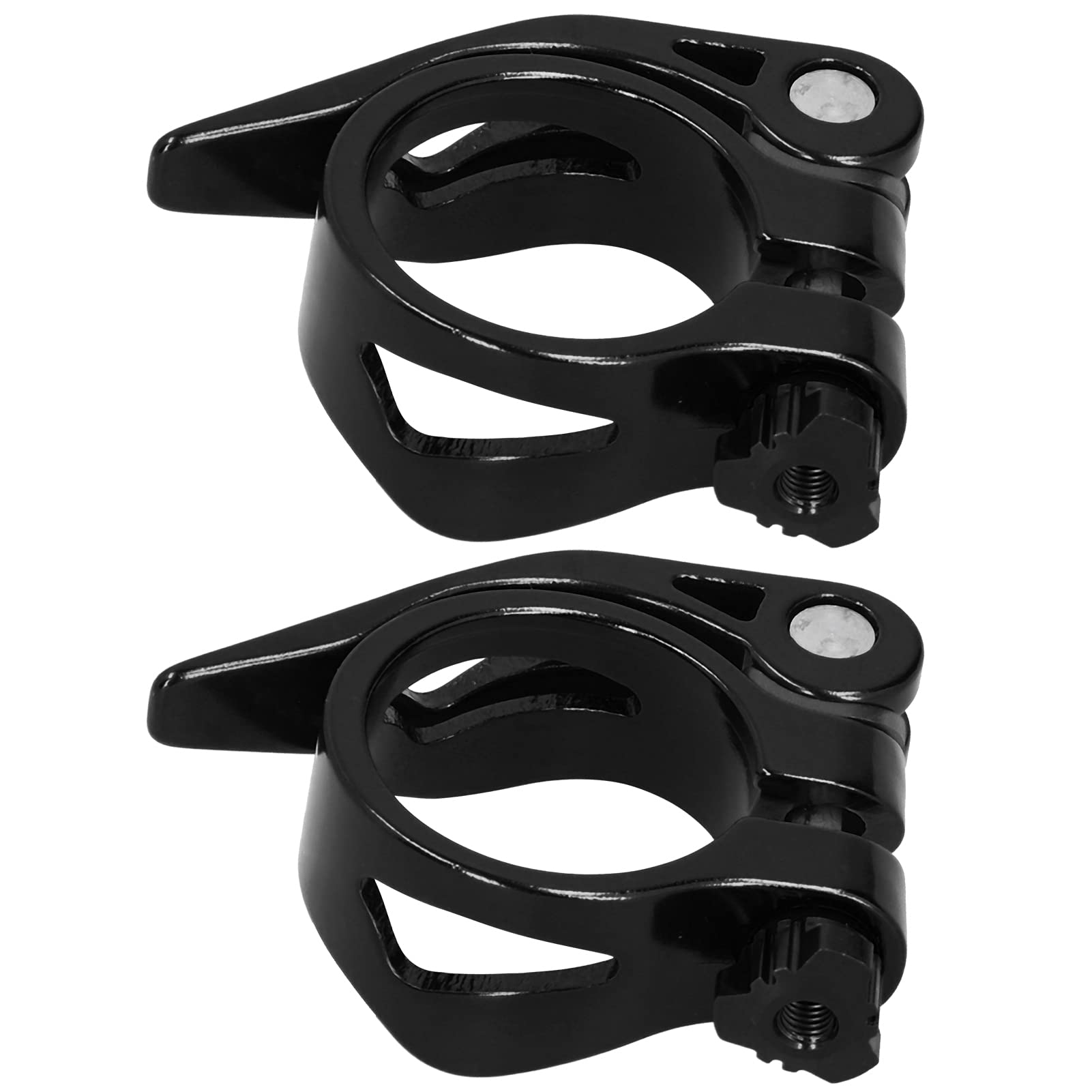 Collier De Selle VTT – 30 Mm – Dégagement Rapide – Métal – Noir – Poids 52 G – Ajustement Par Vis – Pour Tige De Selle 30 Mm