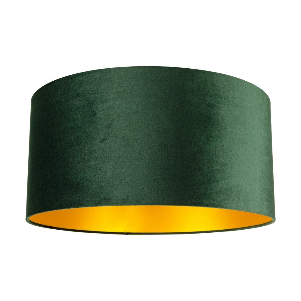 Abat-jour En Velours à Motif Botanique Vert Et Ocre – Style Victorien, 6 Tailles Au Choix