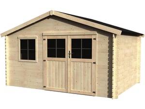 Abri de jardin bois "Flodeal" - 11.86 m² - 3.98 x 2.98 x 2.44 m - 28 mm