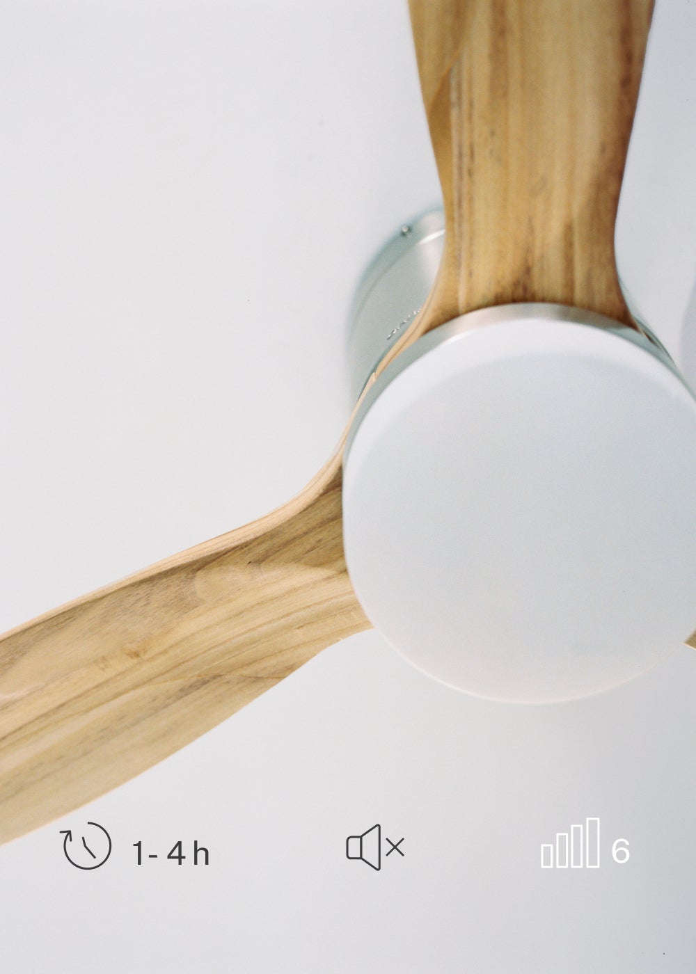 CREATE - WIND CALM M - Ventilateur de plafond silencieux 40W avec pales techniques en ABS Ø132cm avec eclaraige avec wifi - 7