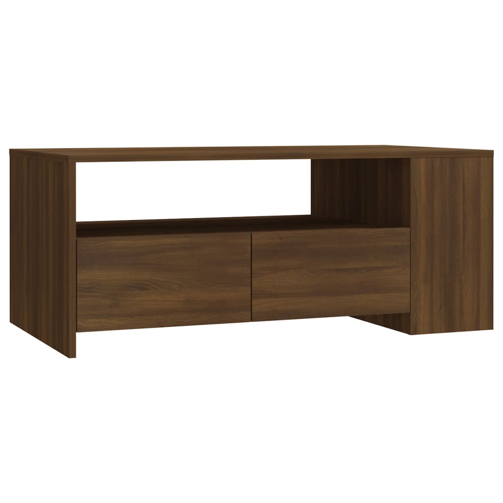 VidaXL Tabl bass chên marron 101x49x39,5 cm bois d'ingéniri au millur prix