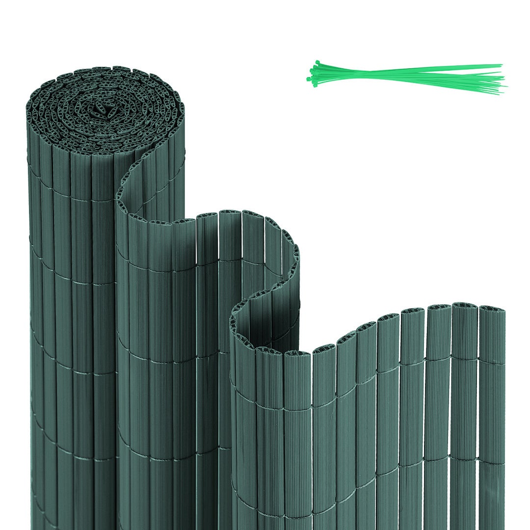 Mata PVC do użytku zewnętrznego – Ochrona przed wiatrem i promieniami UV, łatwa w czyszczeniu Zielony 140 x 600cm