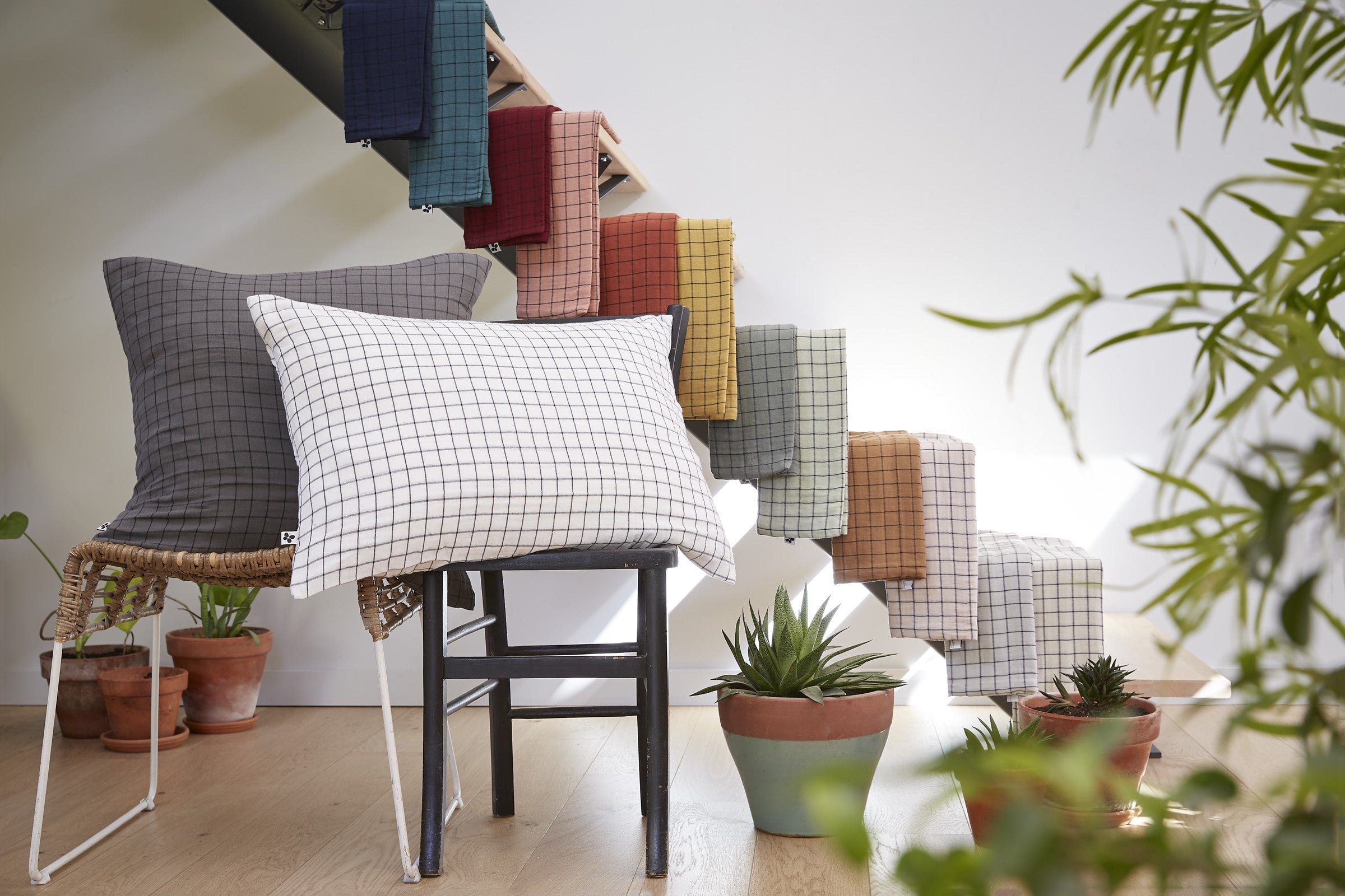 Taie d’oreiller 50 x 70 cm – Gaze de coton tissée – Gaïa Mix – Eucalyptus - 3