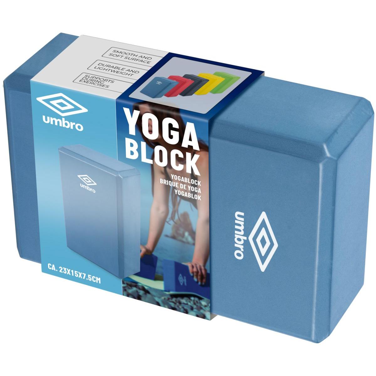 Blok kostka do ćwiczeń joga, pilates, fitness Umbro niebieski