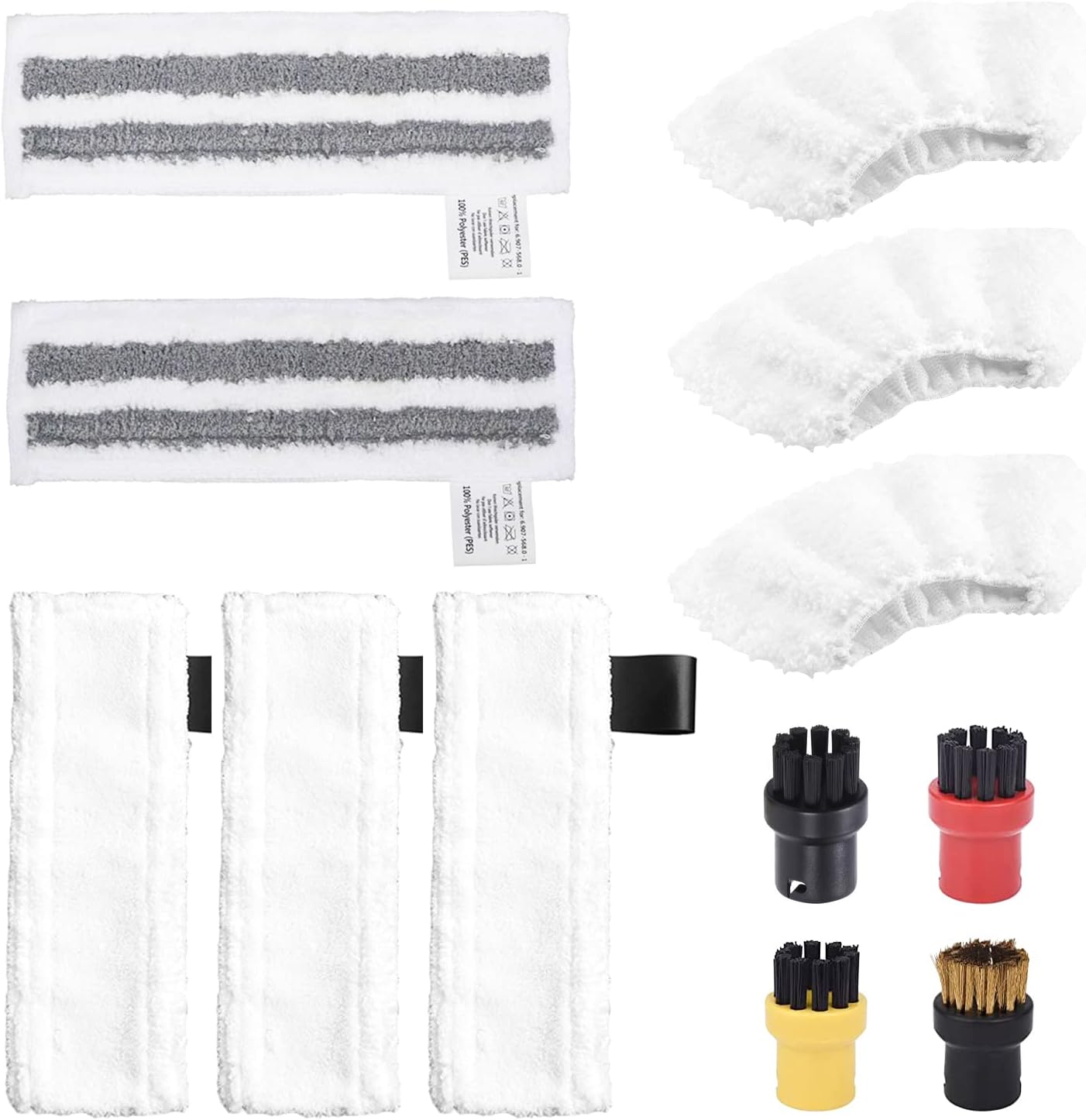 KEEPOW 5 PCS Bonnettes Microfibre Pour SC5 SC3 Easy Fix Karcher Lingettes Remplacement Pour Karcher Nettoyeur Vapeur Series De Sc Easy Fix 1