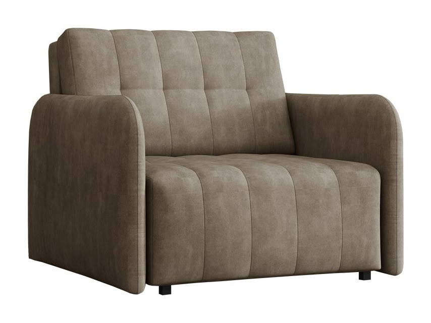 Sillón columbus 176, de color marrón claro, 85x95x98cm, tapiz, patas: plástico, metal, muebles ya montados