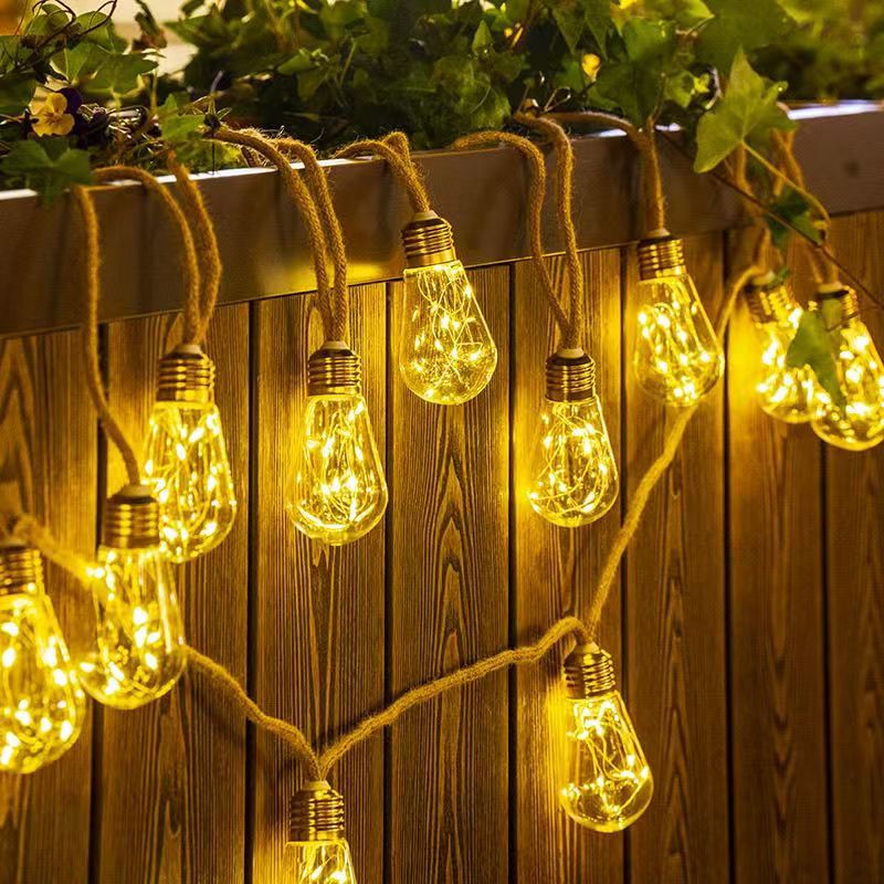 Cordão de luzes LED para exterior de 20 m com lâmpadas brancas quentes integradas, de encaixe, baixa tensão. - 2