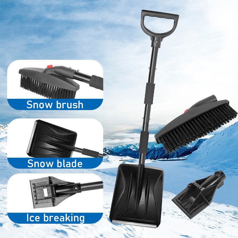 Grattoir à Glace Télescopique Pour Voiture – Poignée Réglable Et Confortable – Pour Pare-brise, Toit – Enlève Givre Et Neige - 2