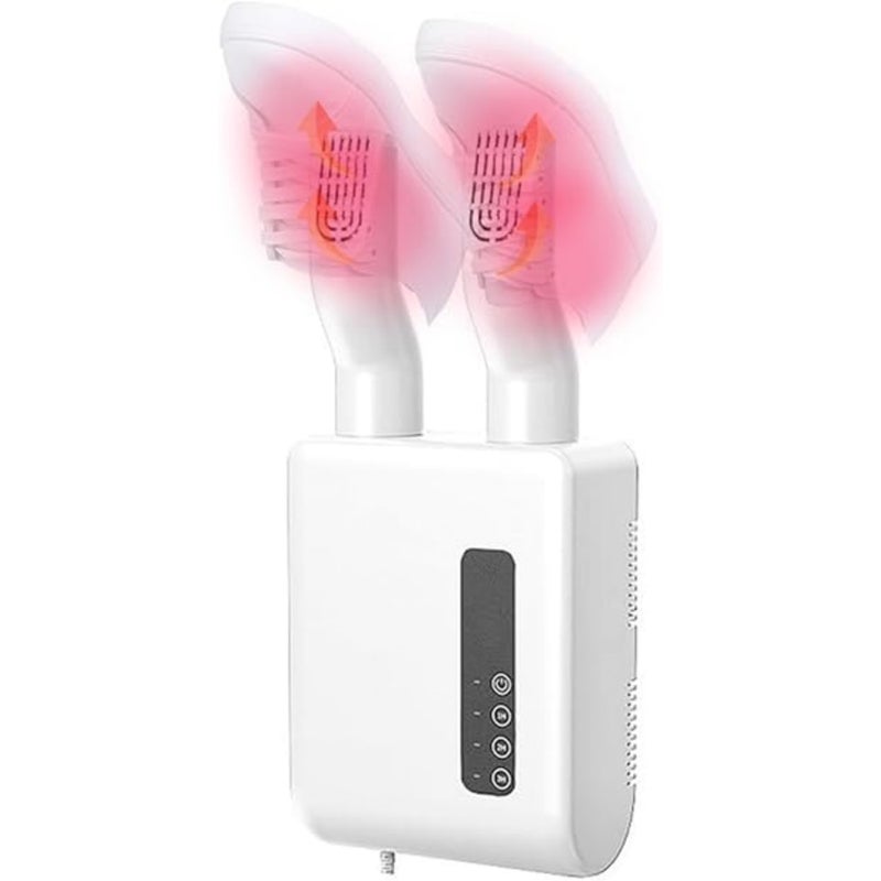 Montowany na ścianie podgrzewacz do butów z ciepłym powietrzem z timerem funkcją dezynfekcji i dezodoryzacji urządzenie do szybkiego suszenia białe