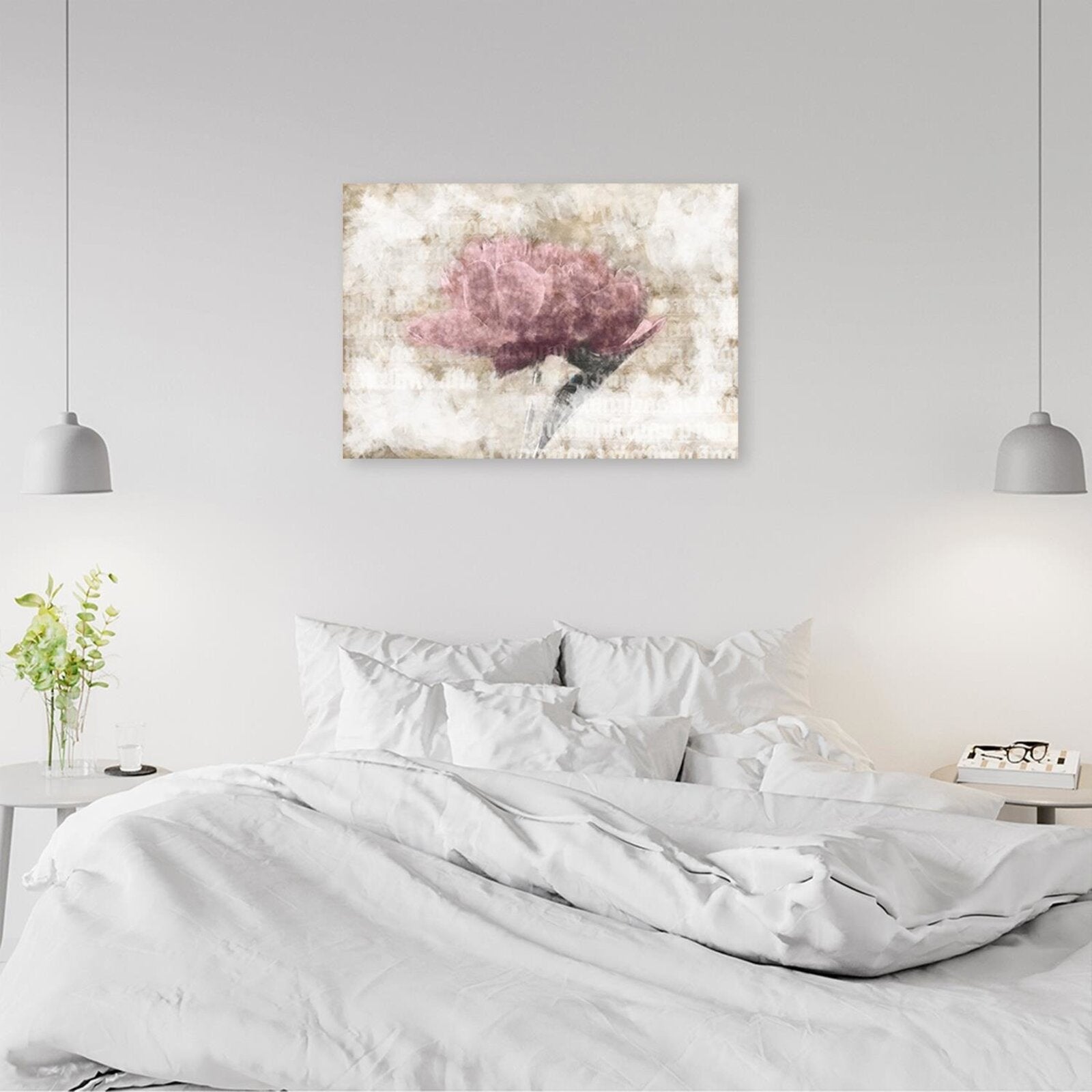 Tableau abstraction rose - 90 x 60 cm - 4