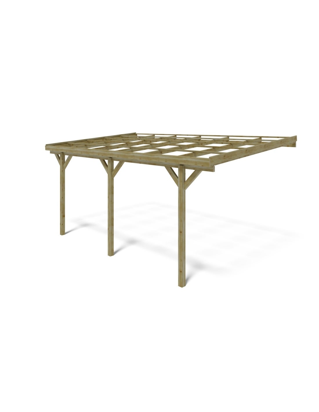 Carport, abri de voiture 3x5.24 m - 15 m2 - adossé&nbsp; - CAR7-2 - ALTANKA - 9