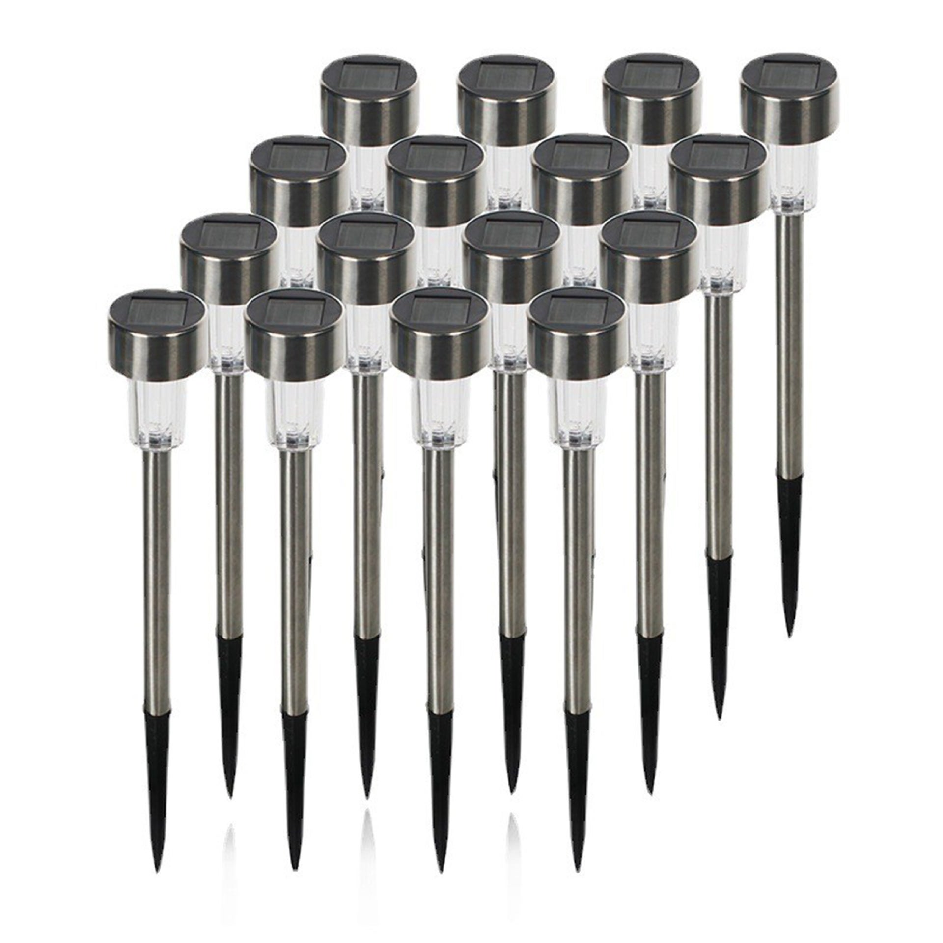 Zewnętrzne lampy solarne, solarne lampy ogrodowe, wodoodporne lampy solarne na taras, trawnik, ogród, zestaw 12 sztuk, ciepła biel