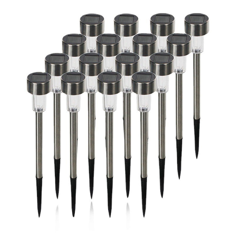 Zewnętrzne lampy solarne, solarne lampy ogrodowe, wodoodporne lampy solarne na taras, trawnik, ogród, zestaw 12 sztuk, ciepła biel