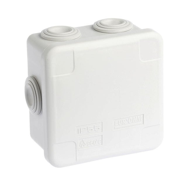 Boîte de dérivation étanche carrée Membranes étagées 80X80X45mm