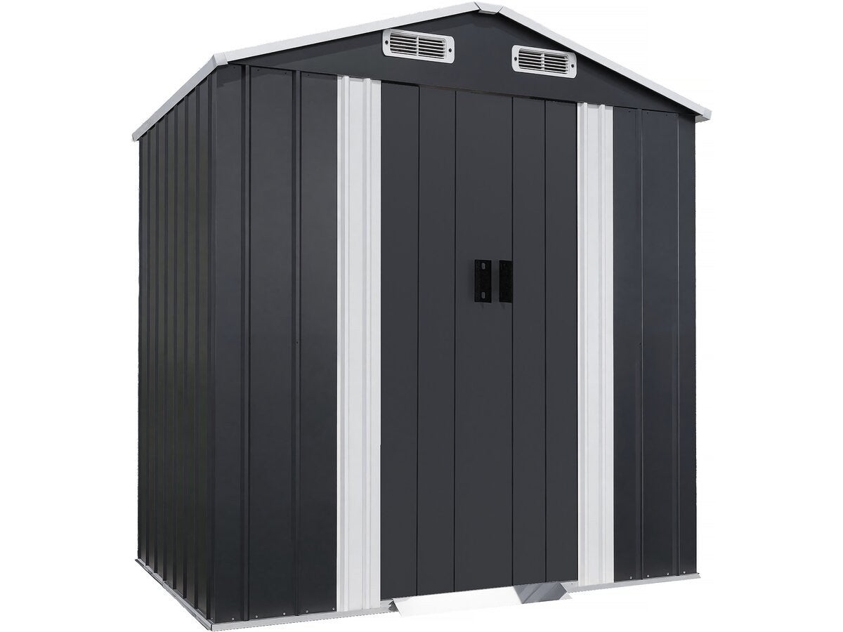 Metalowa szopa ogrodowa "Boston" z przesuwanymi drzwiami - 2,17 m² - Szary