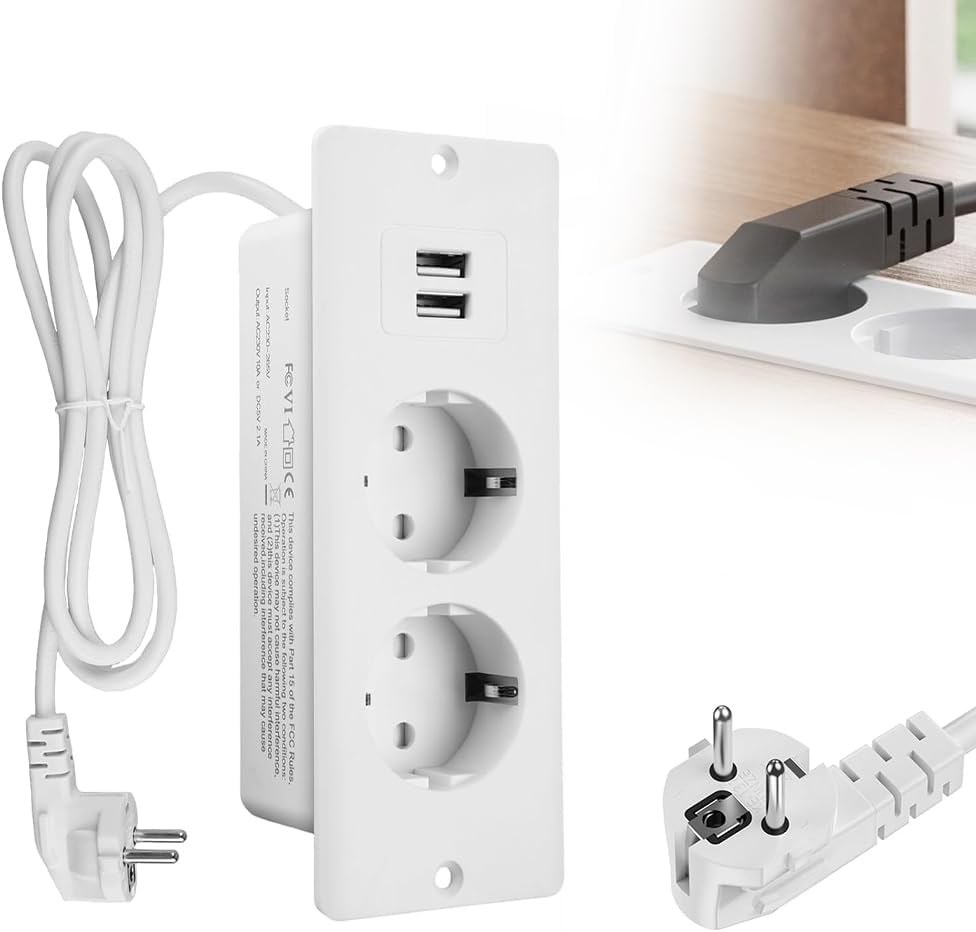 Presa Con USB-A & USB-C 250V 16A Adatta Per Gira 55 JUNG AS 500 Merten