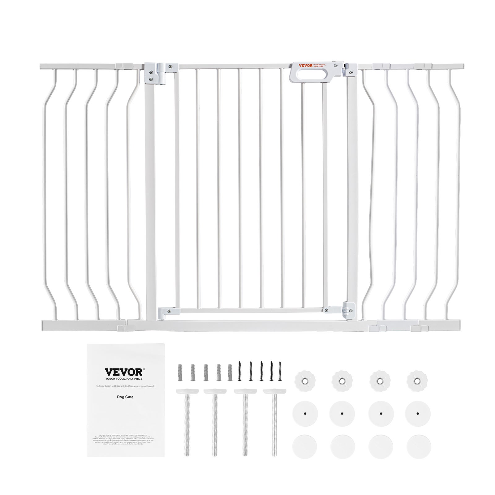 Barriere de Securite Extensible VEVOR 75-135 cm Hauteur 76 cm Barriere deEscalier a Fermeture Automatique sans Percage Grande Ouverture 533 mm a 180° - 9