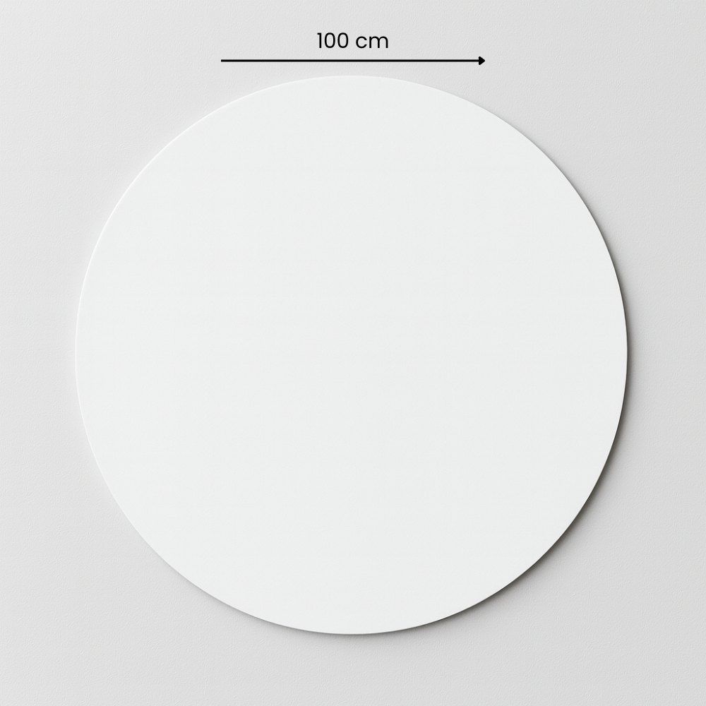 Plaque ronde en PVC blanc - Diamètre 1000 mm (100 cm) - Épaisseur 1mm - 3