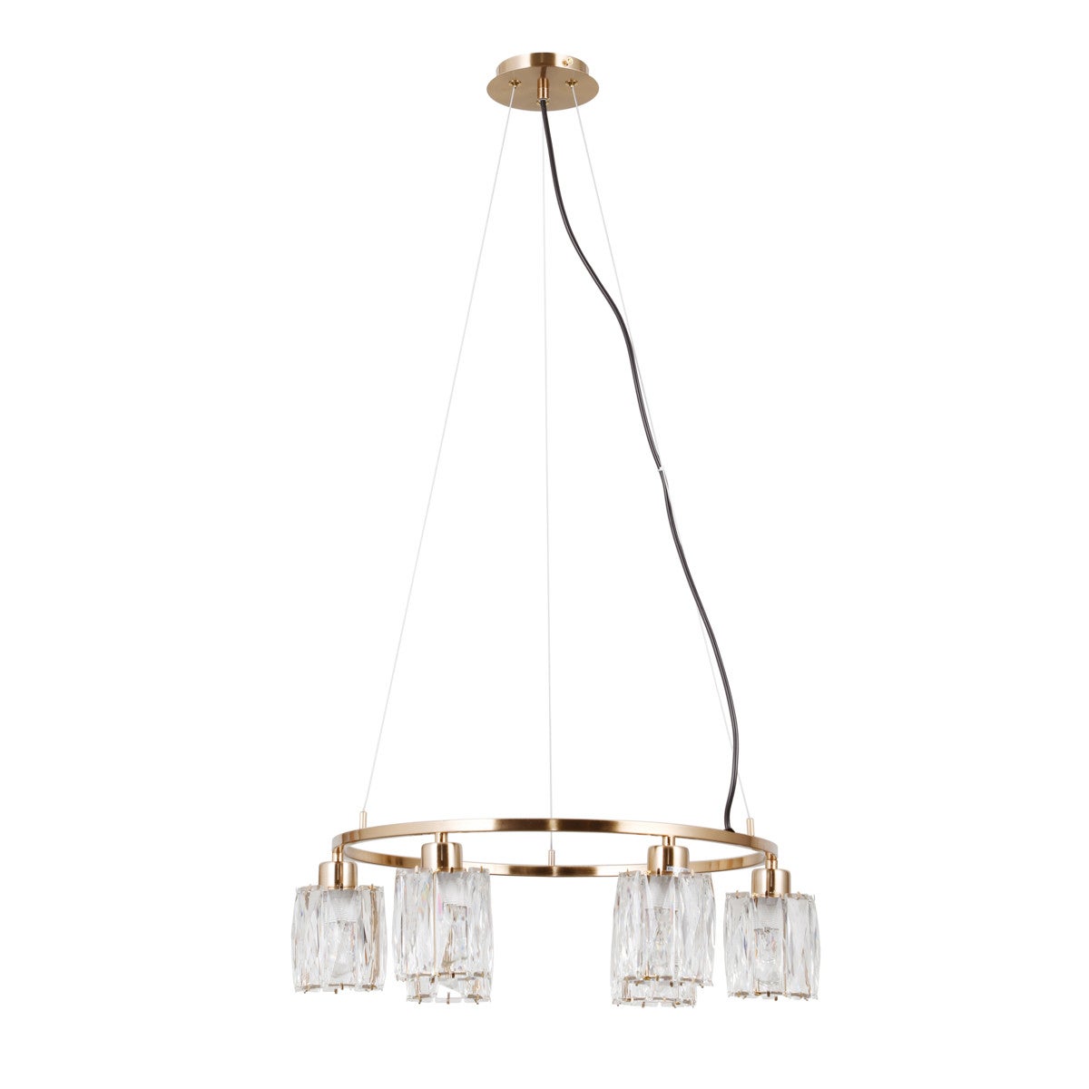 Lampa wisząca SIMONA złota 6 x E14 x 40W wym: 110 x 53 x 53 cm Italux
