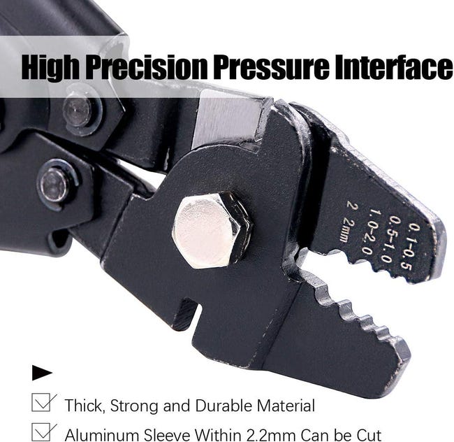 Crimpatrice Per Cavi In Alluminio - Per Funi Metalliche Da 2 Mm, Con Morsetti E Pinze - Foto 7