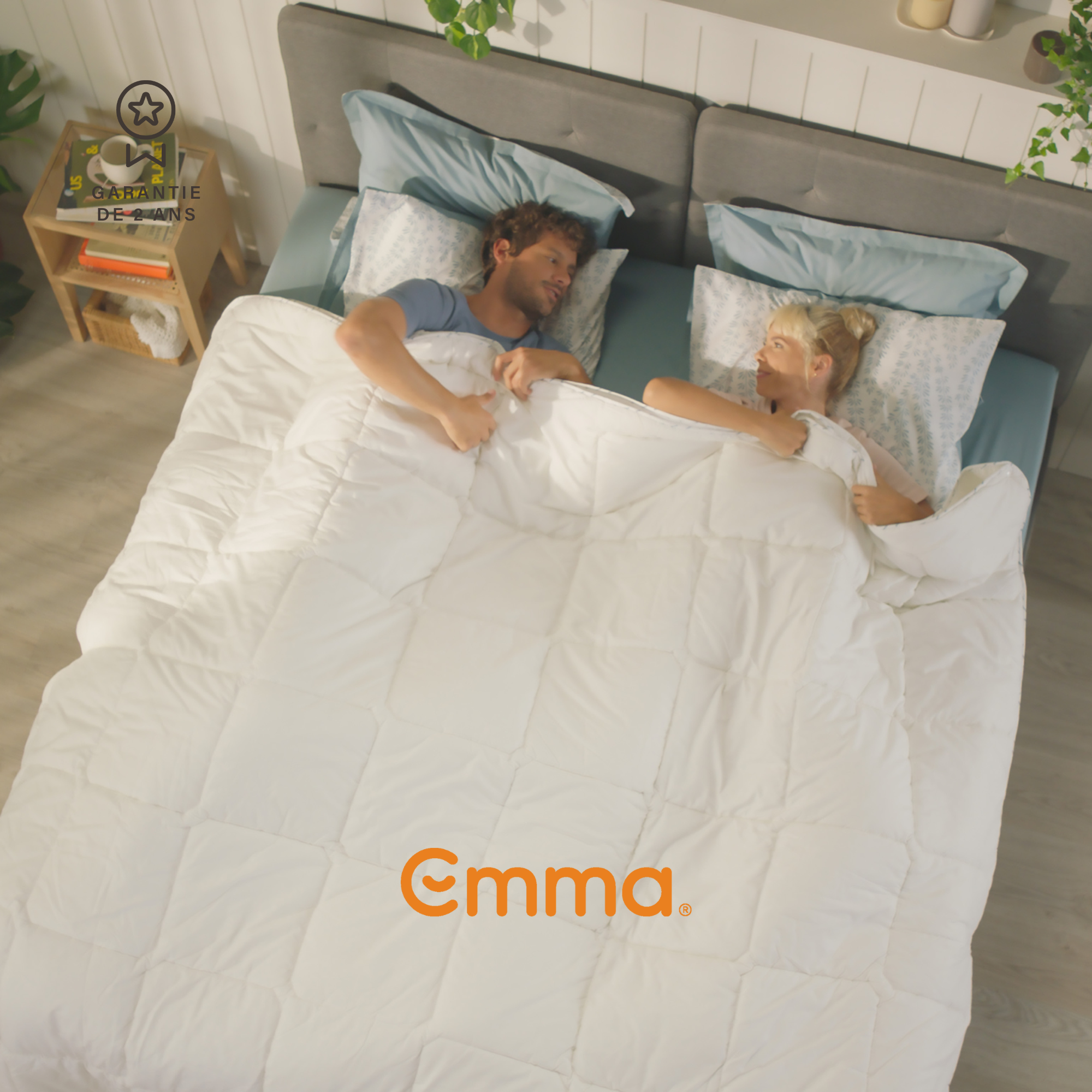 EMMA | Couette 4 Saisons 200x200 cm | Douce - Respirante | 2 Couettes Amovibles | Adaptable Toutes Saisons 3en1 | Lavable en Machine - 3