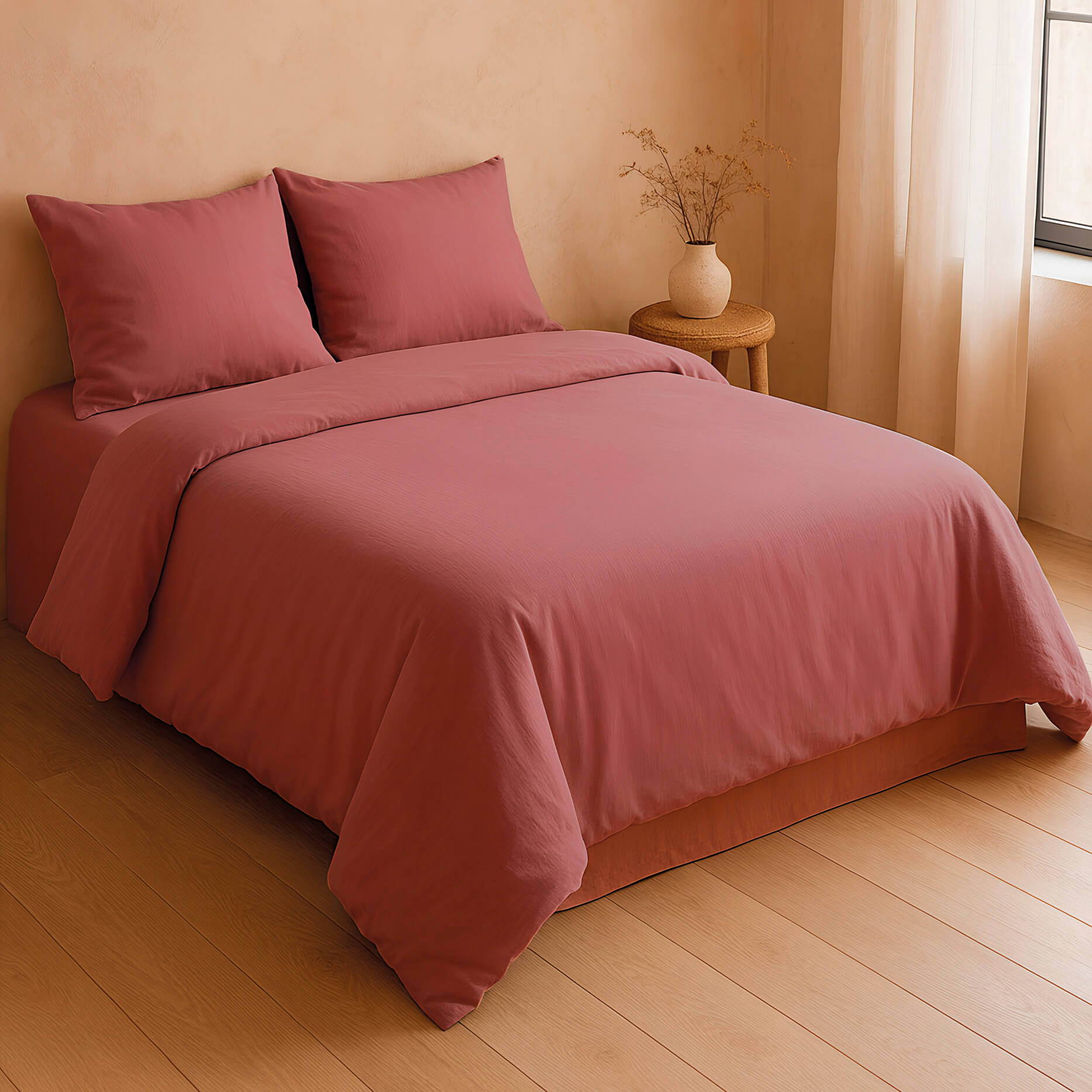 NATURALS - Housse de Couette Unie Lit 105 - Fermeture avec Boutons ...