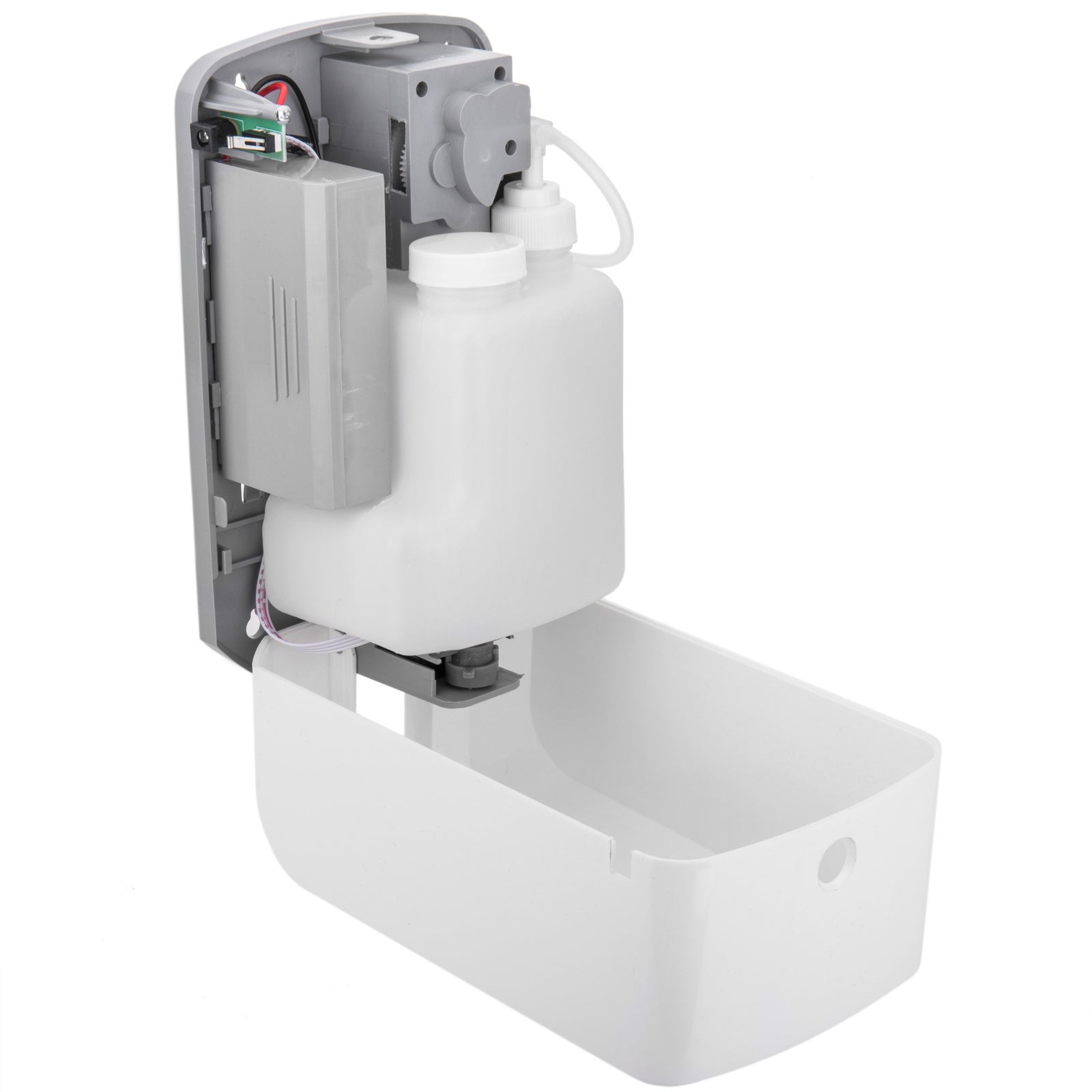 Distributore di sapone da 1000 ml con sensore a infrarossi per il montaggio a parete - 4