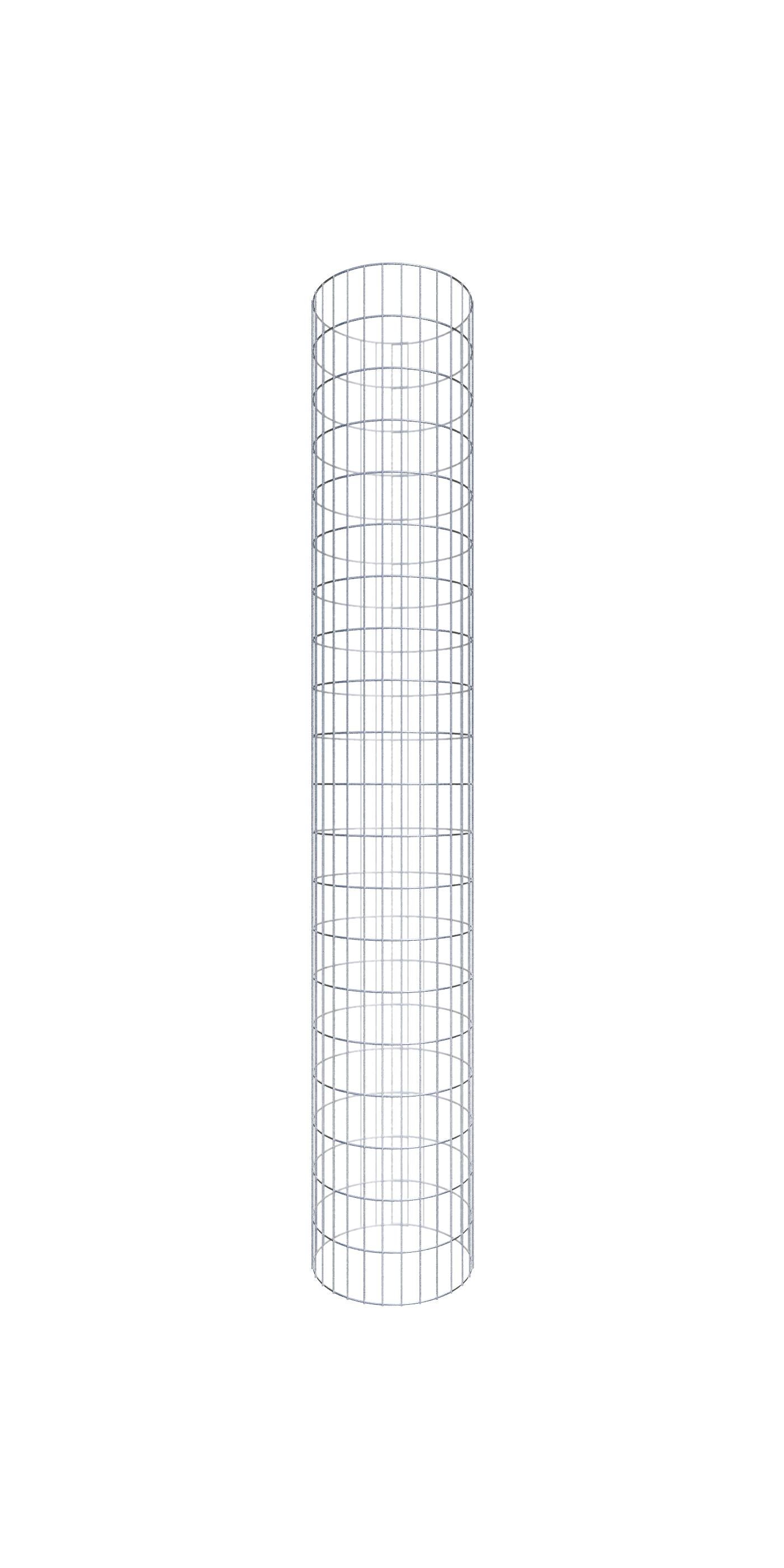 Kolumna gabionowa okrągła, średnica 47 cm, wysokość 200 cm, rozmiar oczek 5 cm x 10 cm