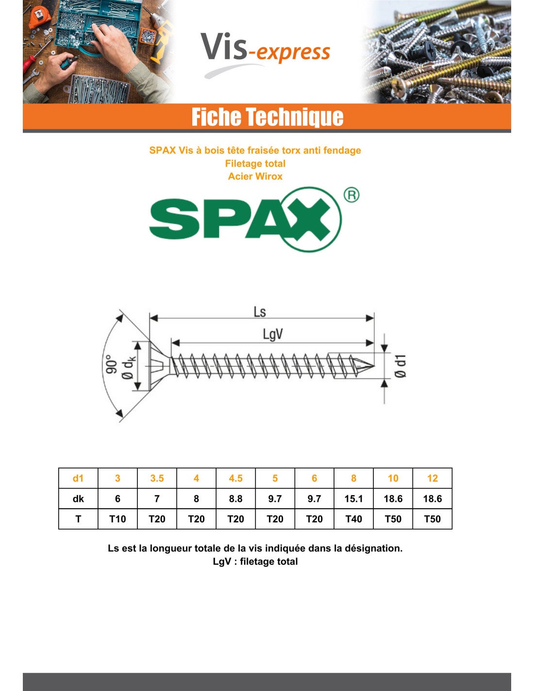 Spax Vis bois Tête fraisée TORX T10 3X16 Filetage total WIROX microvis-1 pièce - 4