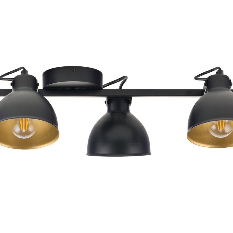Reflektor sufitowy spot natynkowy Mars listwa czarno-złoty 5xE27x15W wym: 17 x 96 x 27 cm metal SIGMA