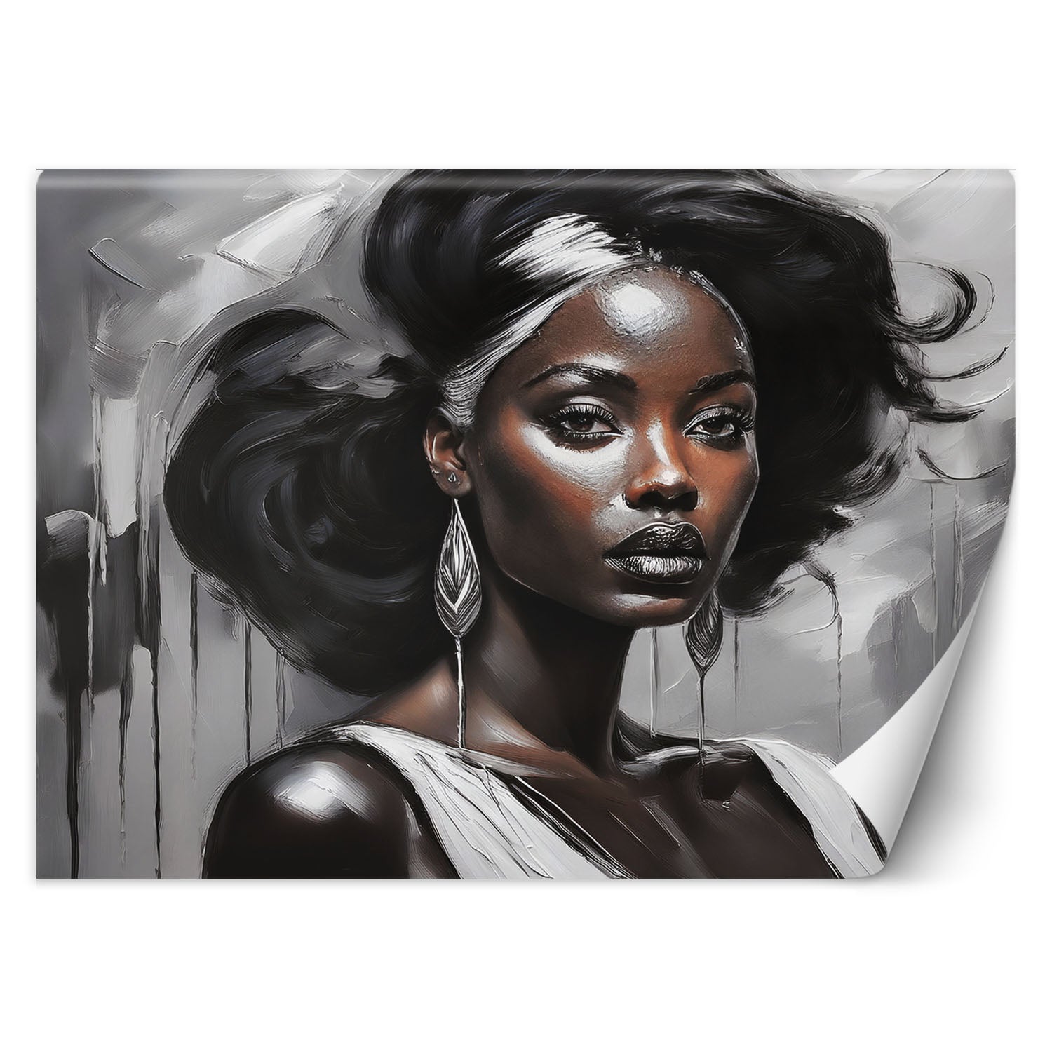 Fototapeta, Kobieta Glamour Szary 100x70