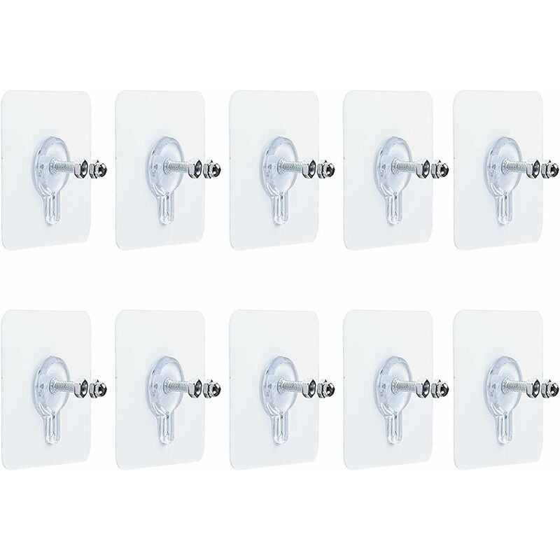 10 sztuk 6*6 CM samoprzylepne śruby ścienne samoprzylepne wiszące gwoździe samoprzylepne śruby ścienne haki do montażu na ścianie do kuchni łazienki