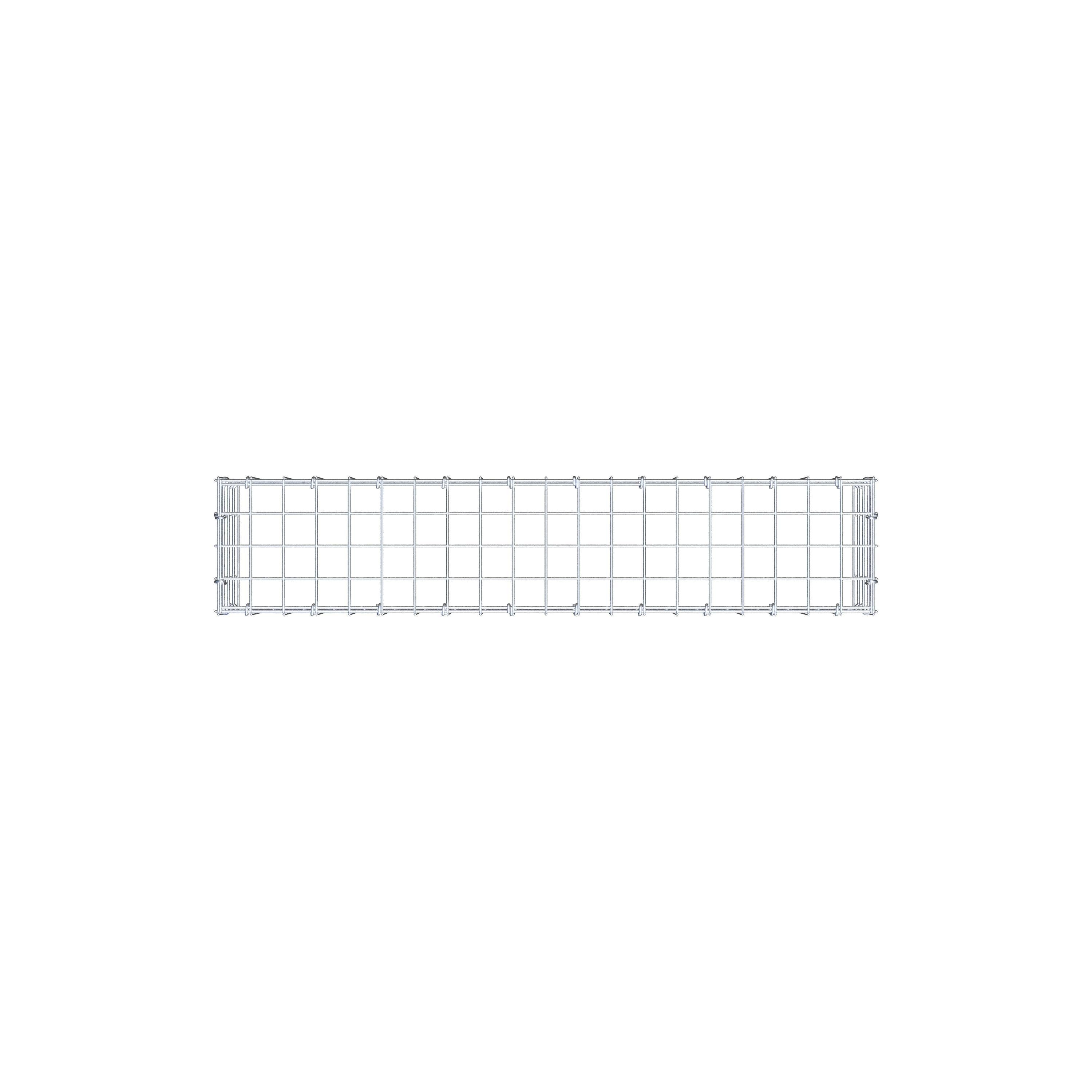 Gavión para apilar en acero galvanizado 100x20x20cm (LxAxP), malla 5 x 5cm, Anillo en C, sin rejilla inferior - 9