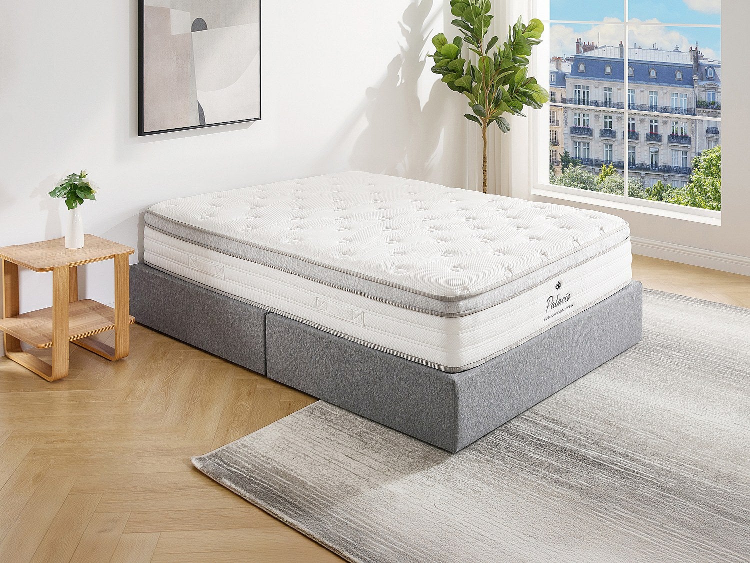 Materac 180 x 200 cm z kieszeniową sprężyną 7 stref, pokrycie TPE gr.28cm - ONEBIA de PALACIO