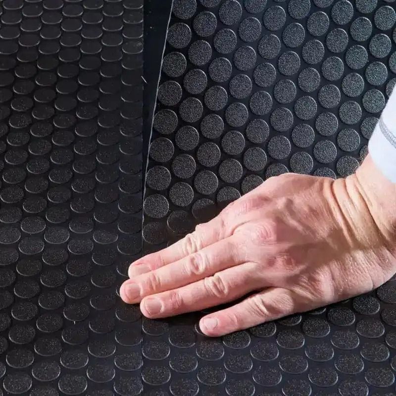 Arquiservi - Piso em Rolo Borracha Círculos 3MM 1X10 (10M2) Piso Industrial Resistente para oficinas, garagens e comércios - 7